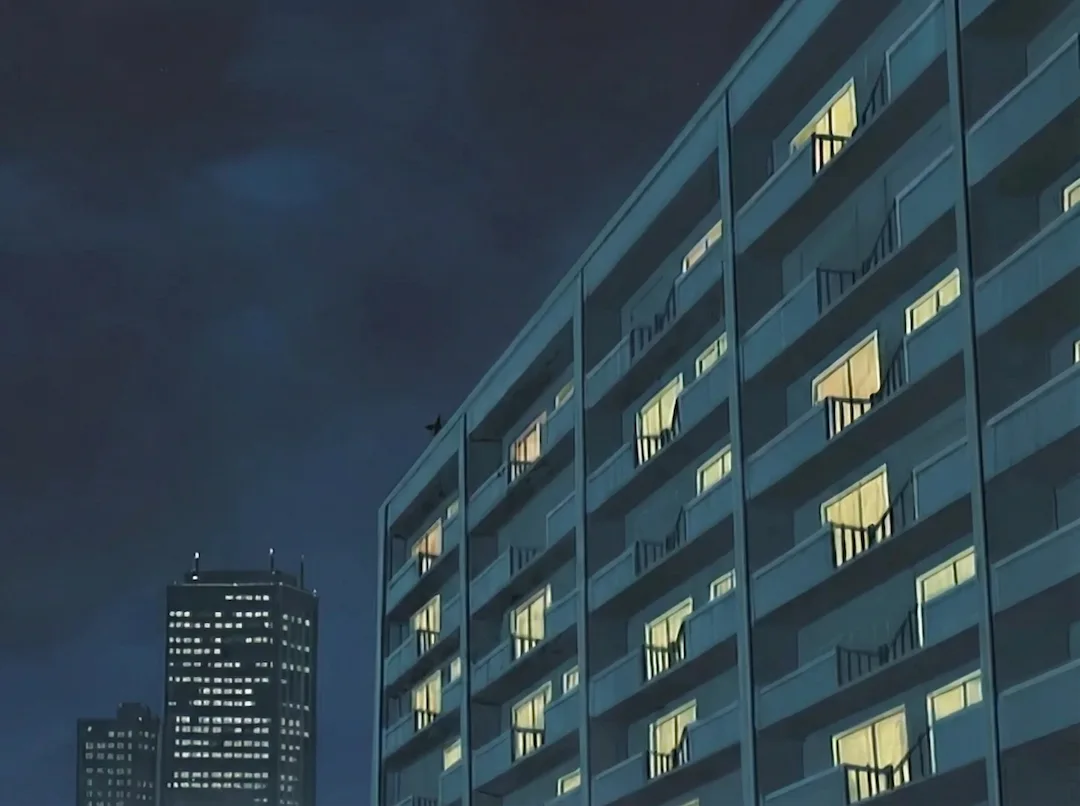 Apartamentos Tomin Heim (Casa de Tai y Kari) — fotograma del anime