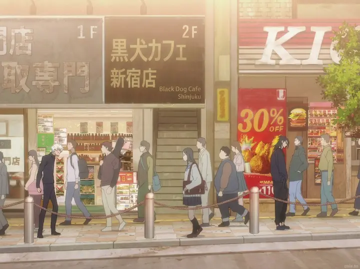 Sucursal de KFC Nishi-Shinjuku — fotograma del anime