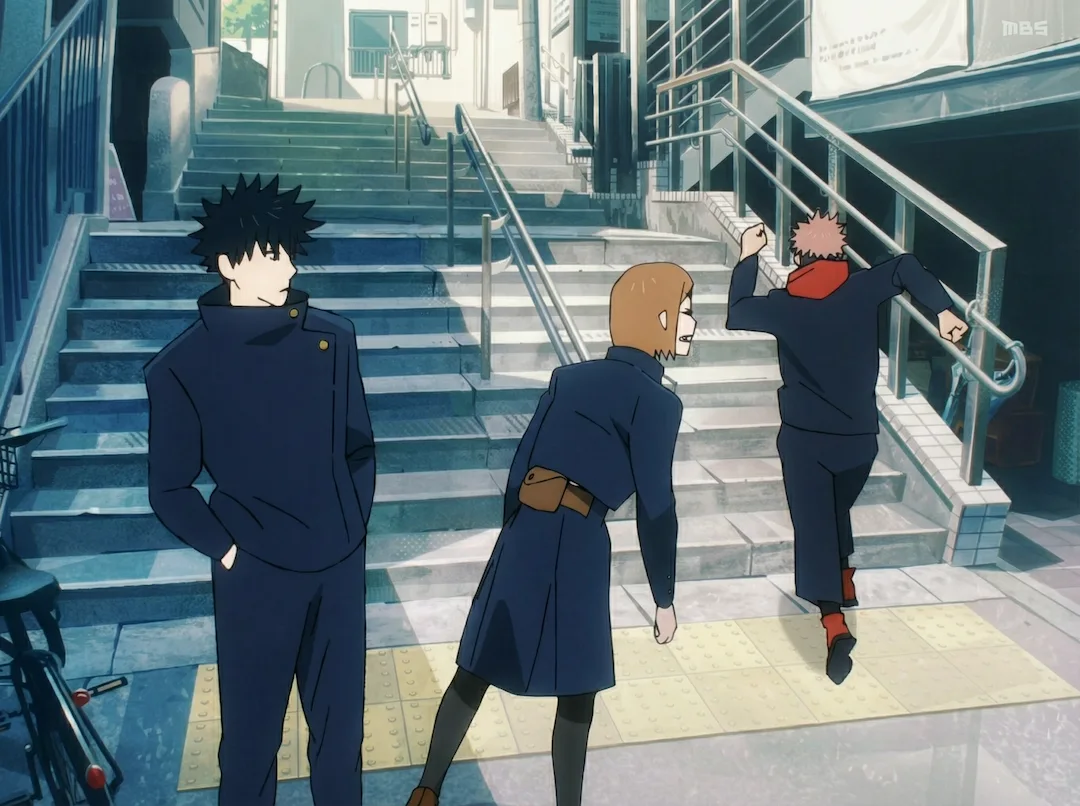 Escaleras de Udagawachō — fotograma del anime