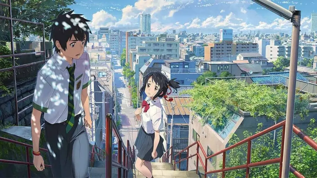 Escaleras del Santuario Suga — fotograma del anime