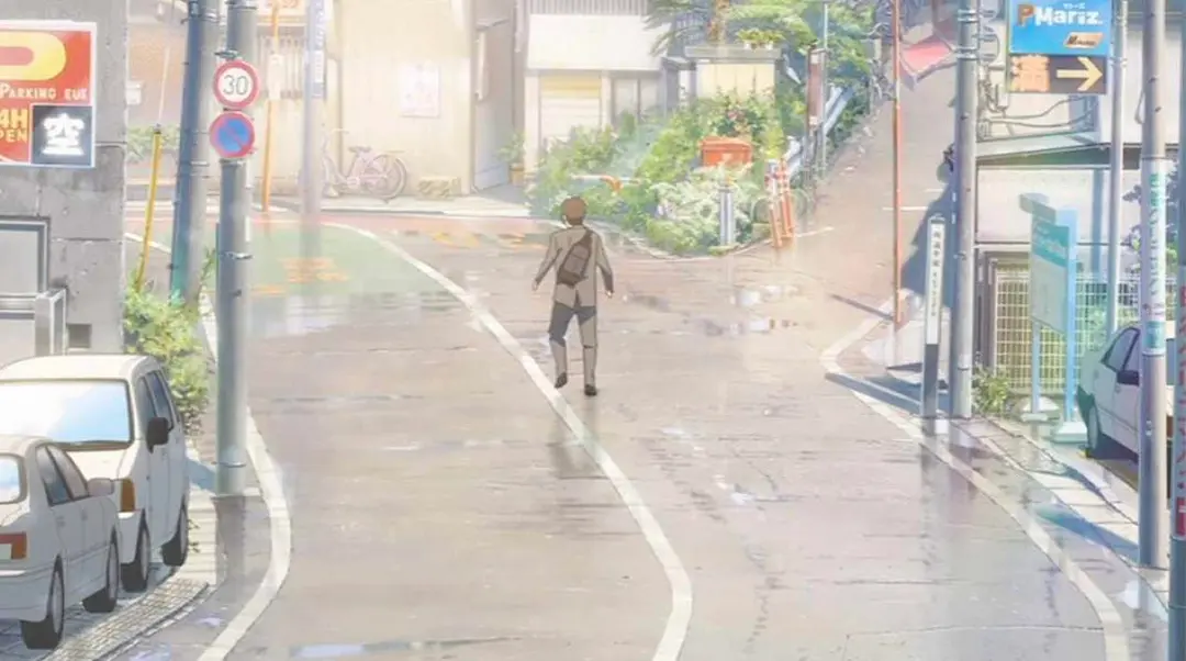 Bifurcación Entsuji-zaka — fotograma del anime
