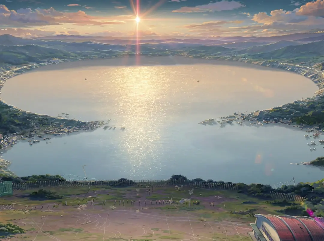 Lago Suwa — fotograma del anime