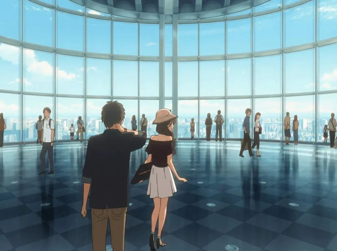 Tokyo City View y Sky Deck (Roppongi Hills) — fotograma del anime