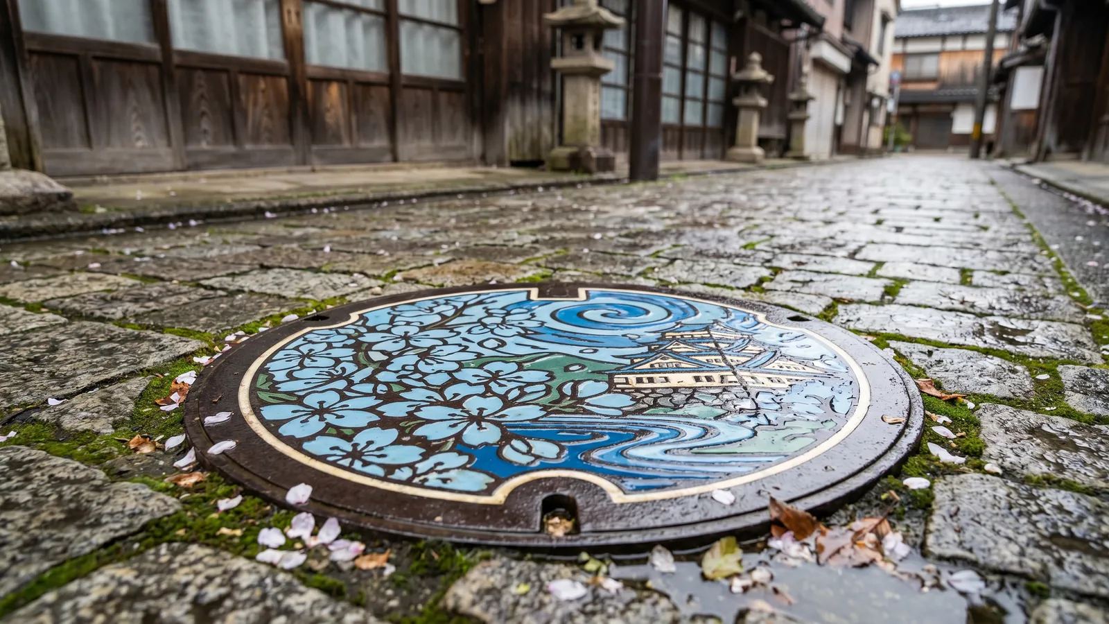 Arte en las alcantarillas de Japón: tapas decoradas