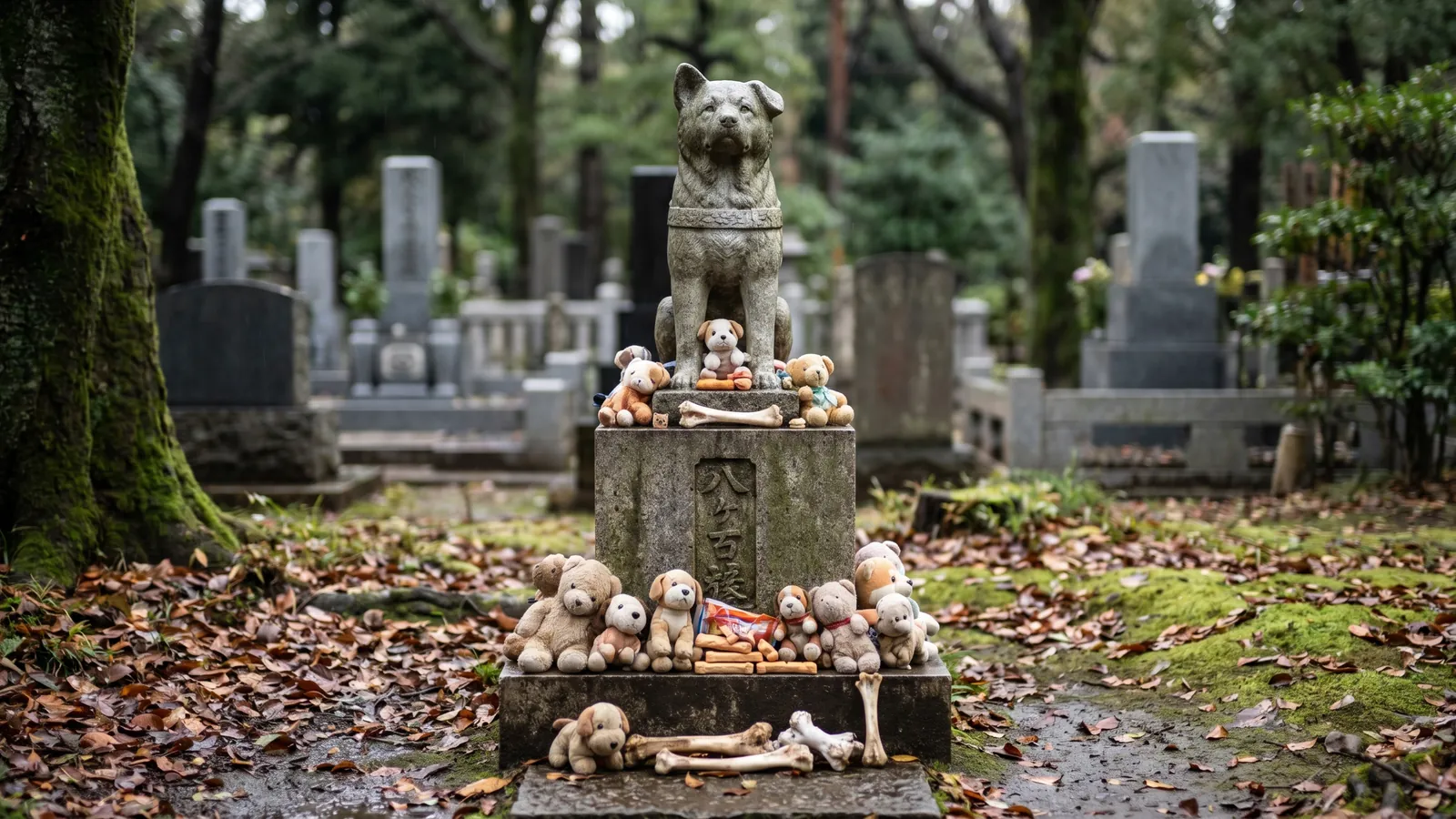 Cementerio de Aoyama y la tumba de Hachiko en Tokio
