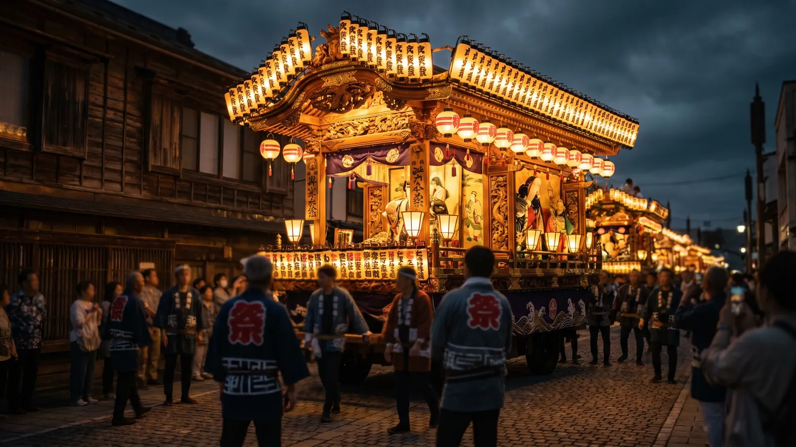 Sansha Taisai de Hachinohe: carrozas que se elevan