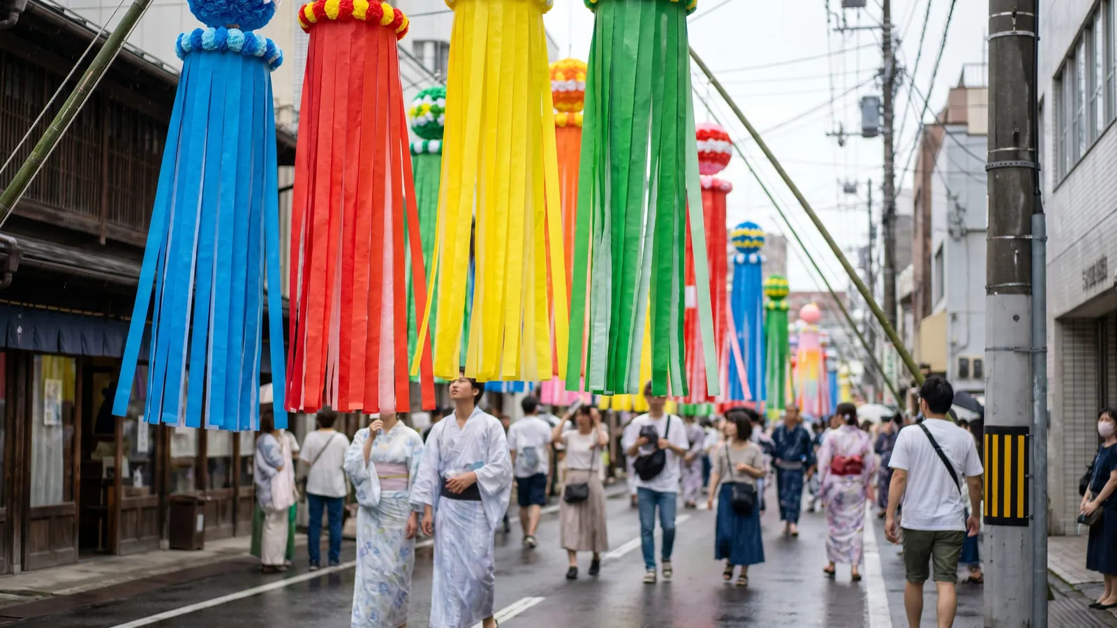 Tanabata Matsuri de Sendai: las banderolas gigantes