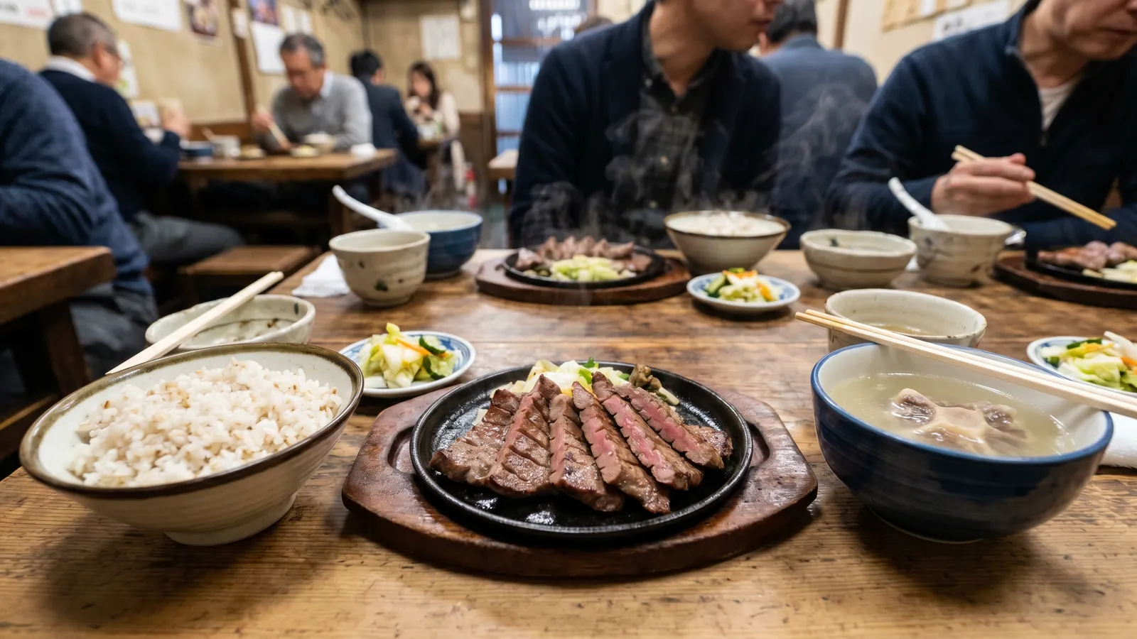 Gyutan: lengua de ternera a la parrilla en Sendai, Japón