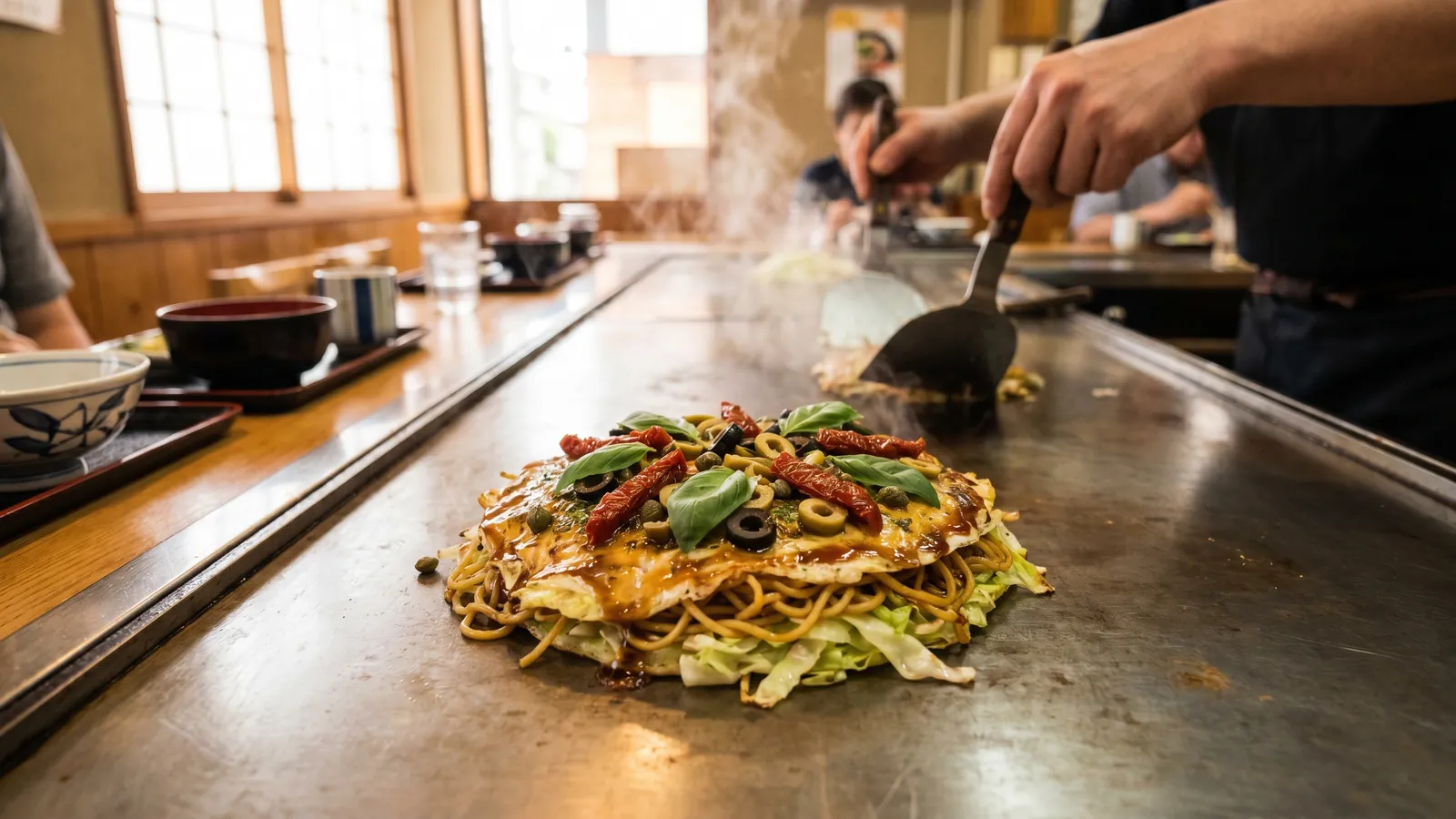 Gavilan: okonomiyaki de Hiroshima con toque mediterraneo